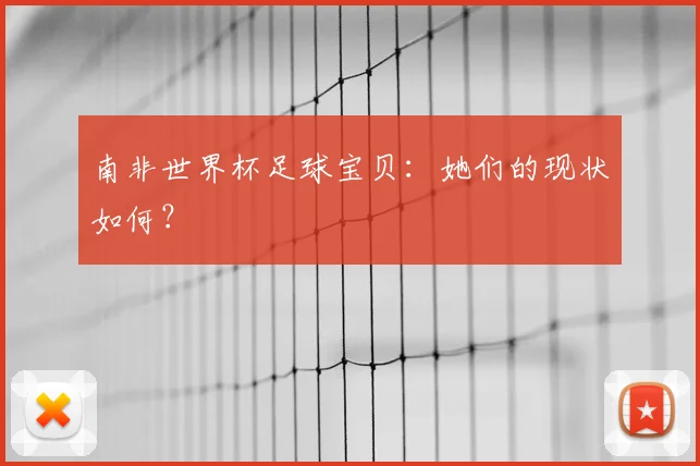南非世界杯足球宝贝:她们的现状如何?