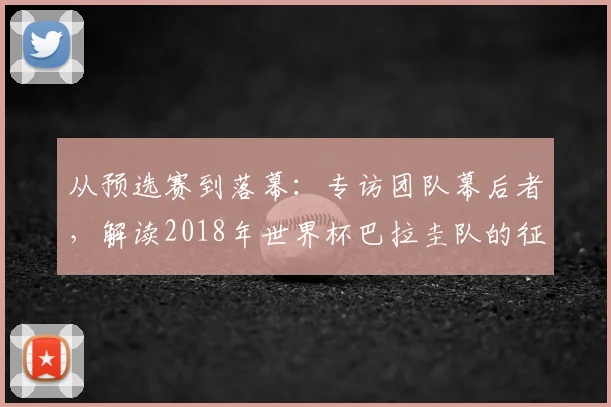 从预选赛到落幕：专访团队幕后者，解读2018年世界杯巴拉圭队的征程